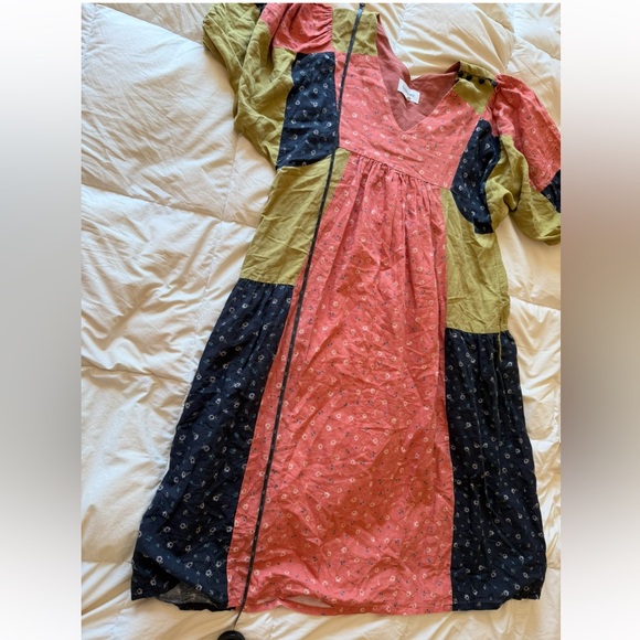Sideline Colorful Patchwork Maxi Dress small - Picture 8 of 11